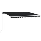 VidaXL Luifel handmatig uittrekbaar 450x350 cm antracietkleurig