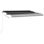 VidaXL Luifel handmatig uittrekbaar 450x350 cm antracietkleurig