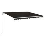 VidaXL Luifel automatisch met LED en windsensor 450x350 cm antraciet
