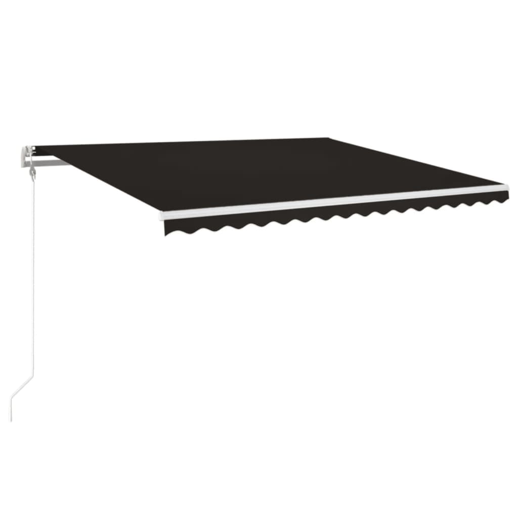 VidaXL Luifel automatisch met LED en windsensor 450x350 cm antraciet
