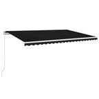 VidaXL Luifel handmatig uittrekbaar 500x350 cm antracietkleurig
