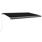 VidaXL Luifel handmatig uittrekbaar met LED 500x350 cm antracietkleur