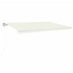 VidaXL Luifel automatisch met LED en windsensor 500x350 cm crèmekleur