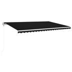 VidaXL Luifel automatisch met LED en windsensor 500x350 cm antraciet
