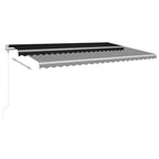 VidaXL Luifel automatisch met LED en windsensor 500x350 cm antraciet