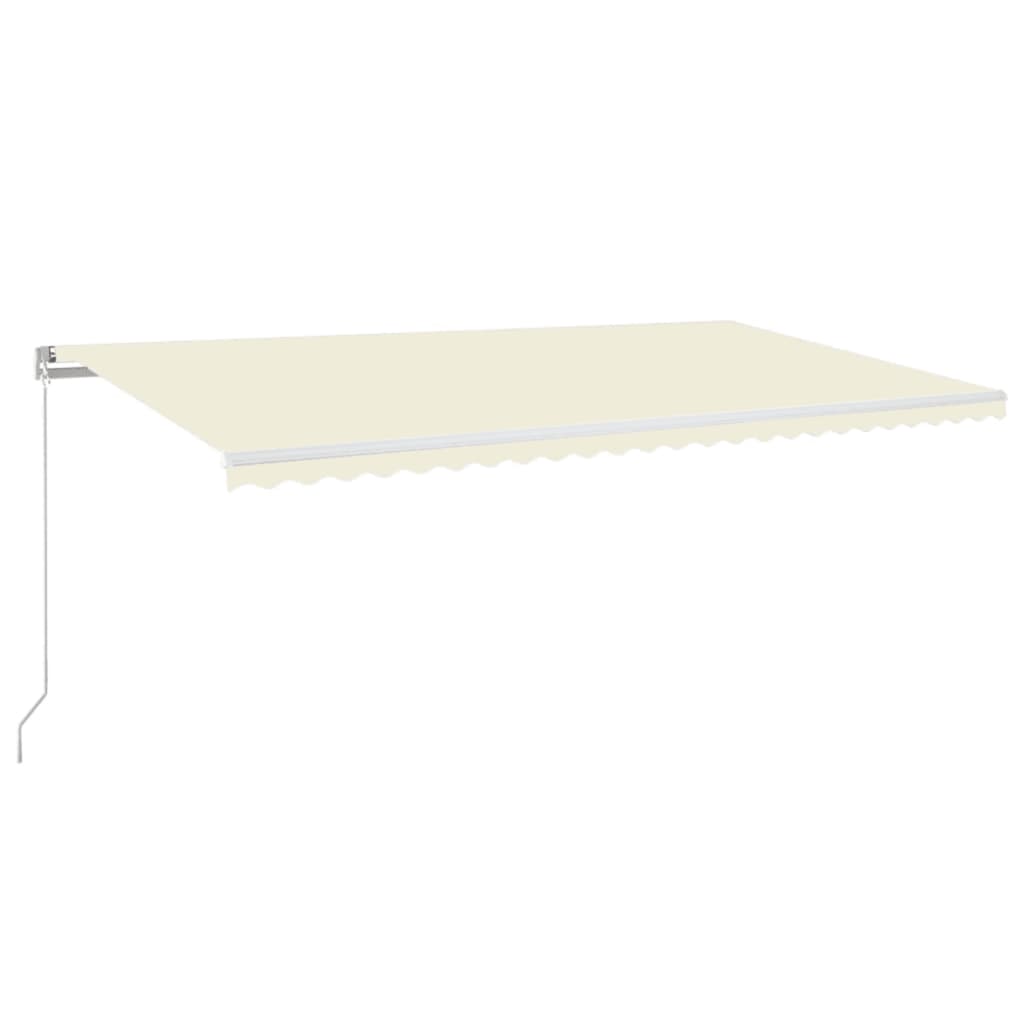 VidaXL Luifel handmatig uittrekbaar 600x350 cm crèmekleurig