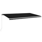 VidaXL Luifel handmatig uittrekbaar 600x350 cm antracietkleurig