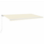 VidaXL Luifel handmatig uittrekbaar met LED 600x350 cm crèmekleurig