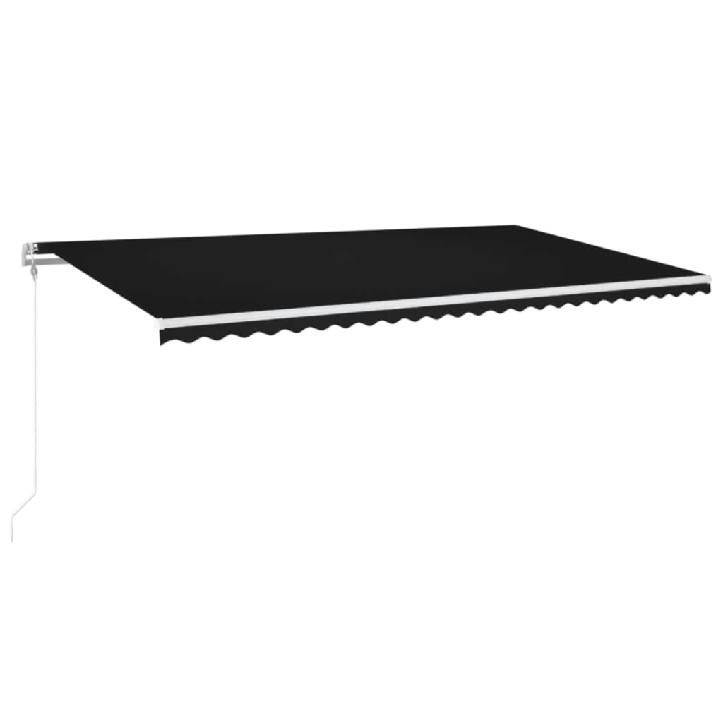 VidaXL Luifel automatisch uittrekbaar 600x350 cm antracietkleurig