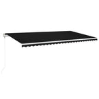 VidaXL Luifel automatisch met LED en windsensor 600x350 cm antraciet