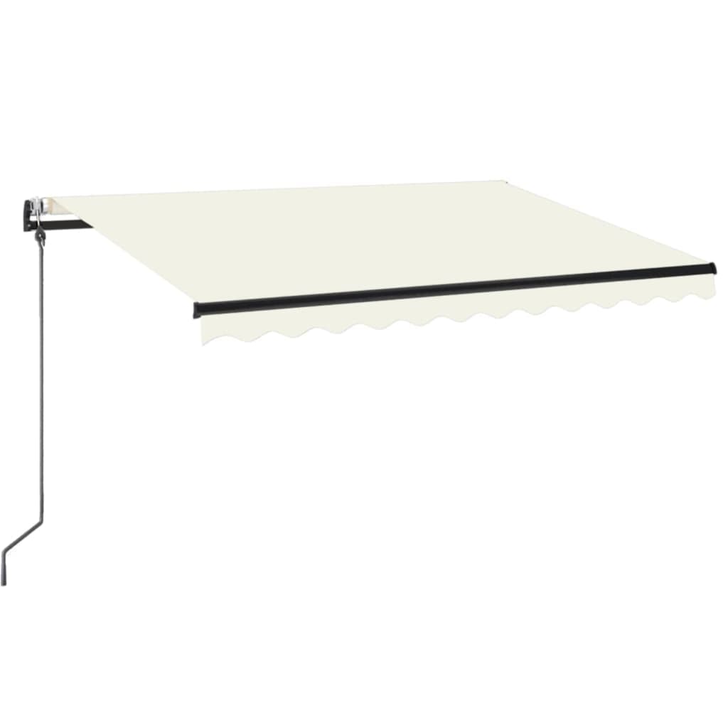 VidaXL Luifel automatisch uittrekbaar 350x250 cm crèmekleurig