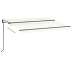 VidaXL Luifel automatisch uittrekbaar 350x250 cm crèmekleurig