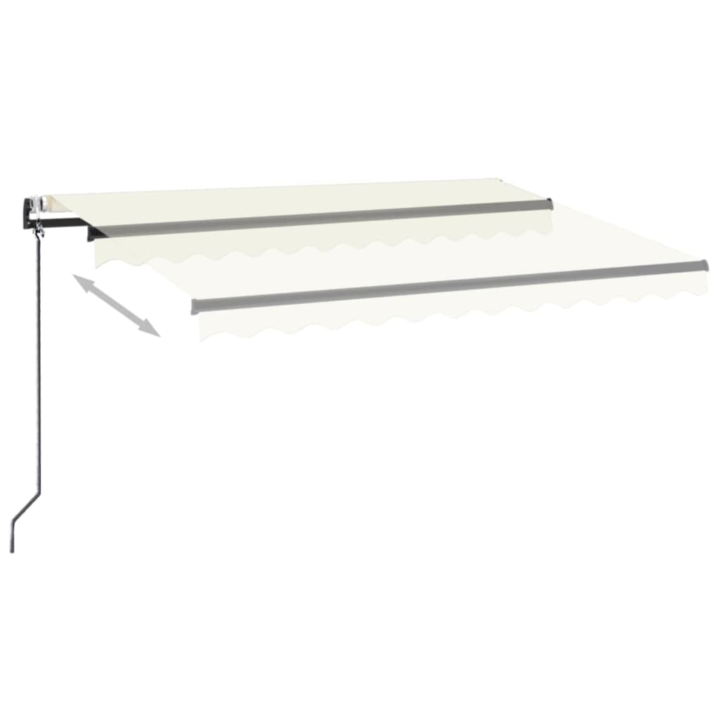 VidaXL Luifel automatisch uittrekbaar 350x250 cm crèmekleurig