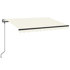 VidaXL Luifel automatisch met LED en windsensor 350x250 cm crèmekleur