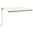 VidaXL Luifel handmatig uittrekbaar 450x300 cm crèmekleurig