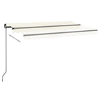 VidaXL Luifel handmatig uittrekbaar 450x300 cm crèmekleurig