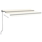 VidaXL Luifel automatisch uittrekbaar 450x300 cm crèmekleurig