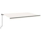 VidaXL Luifel handmatig uittrekbaar 500x300 cm crèmekleurig