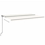 VidaXL Luifel handmatig uittrekbaar 500x300 cm crèmekleurig