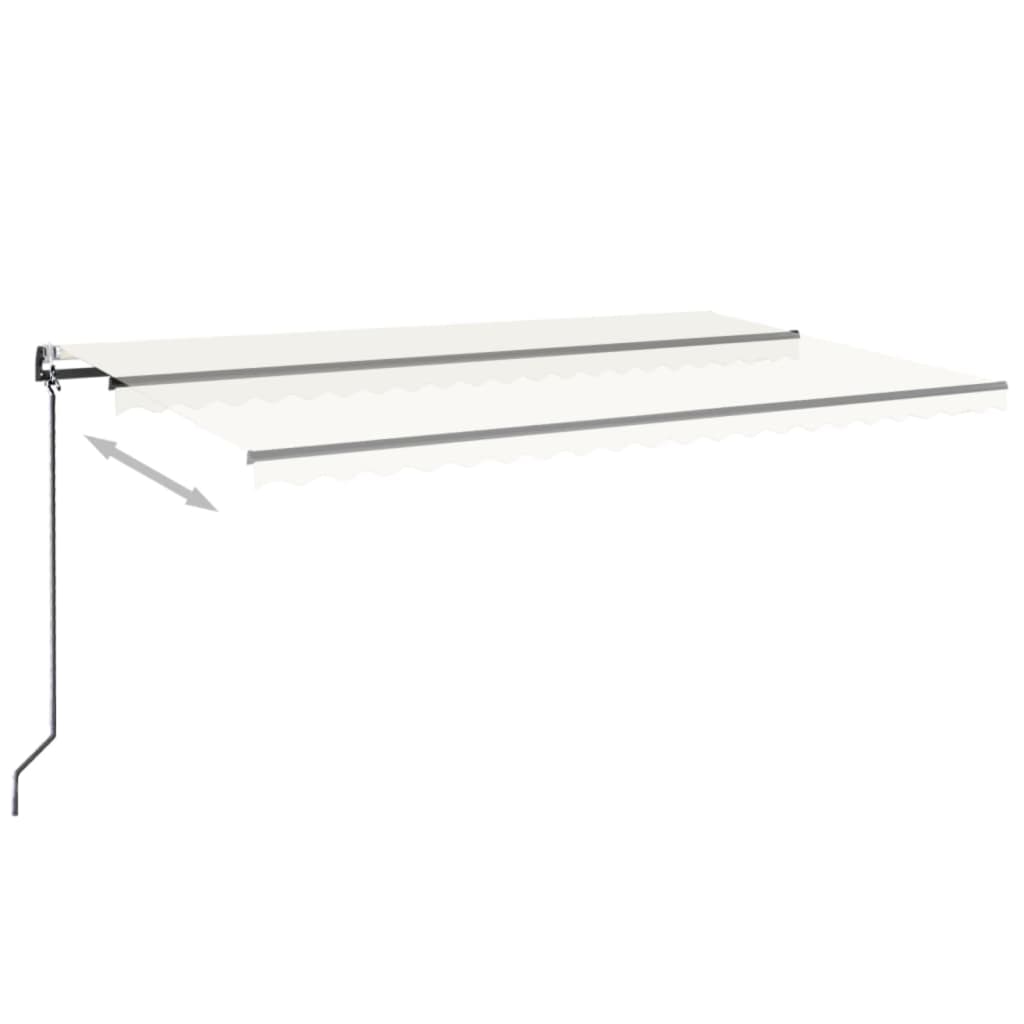 VidaXL Luifel automatisch uittrekbaar 500x300 cm crèmekleurig