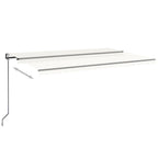 VidaXL Luifel automatisch uittrekbaar 500x300 cm crèmekleurig