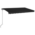 VidaXL Luifel handmatig uittrekbaar 400x350 cm antracietkleurig