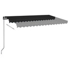 VidaXL Luifel handmatig uittrekbaar 400x350 cm antracietkleurig