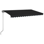 VidaXL Luifel handmatig uittrekbaar met LED 400x350 cm antracietkleur