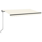 VidaXL Luifel automatisch uittrekbaar 400x350 cm crèmekleurig