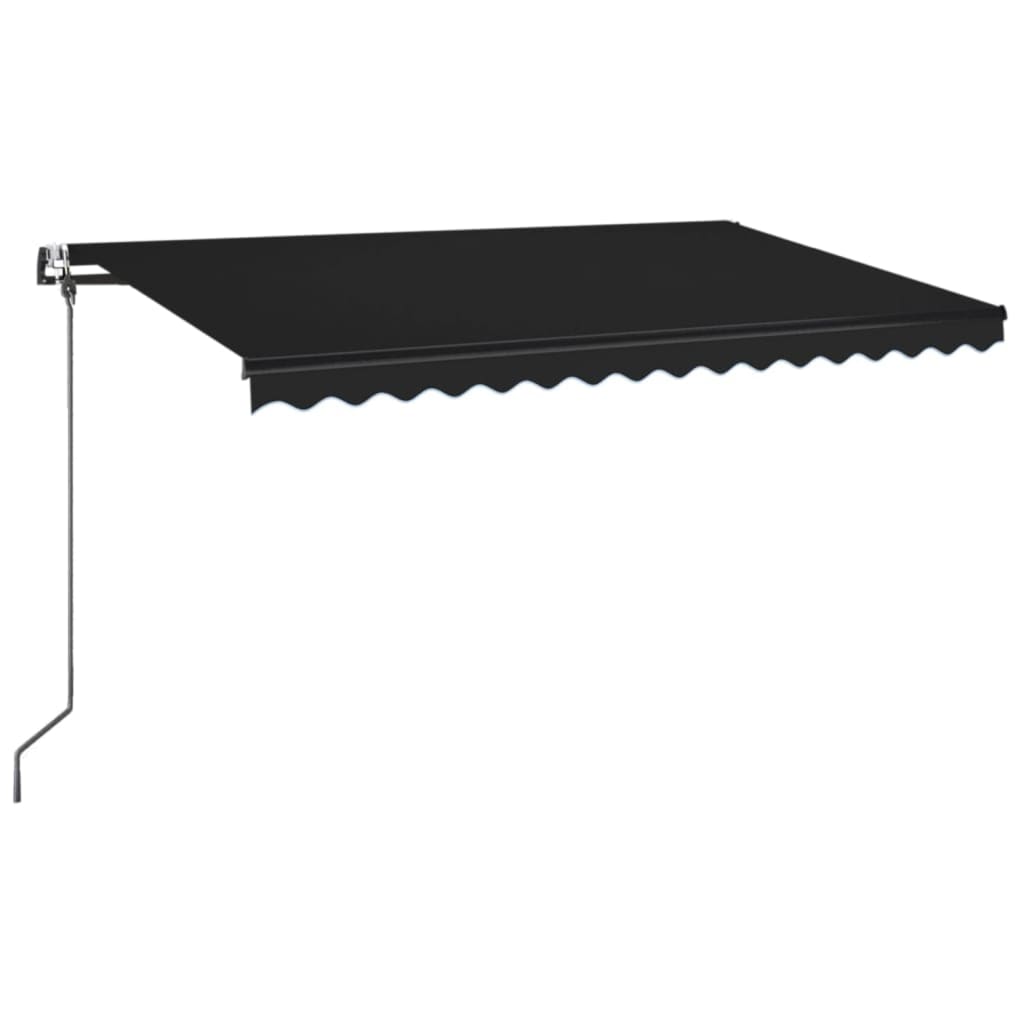 VidaXL Luifel automatisch uittrekbaar 400x350 cm antracietkleurig