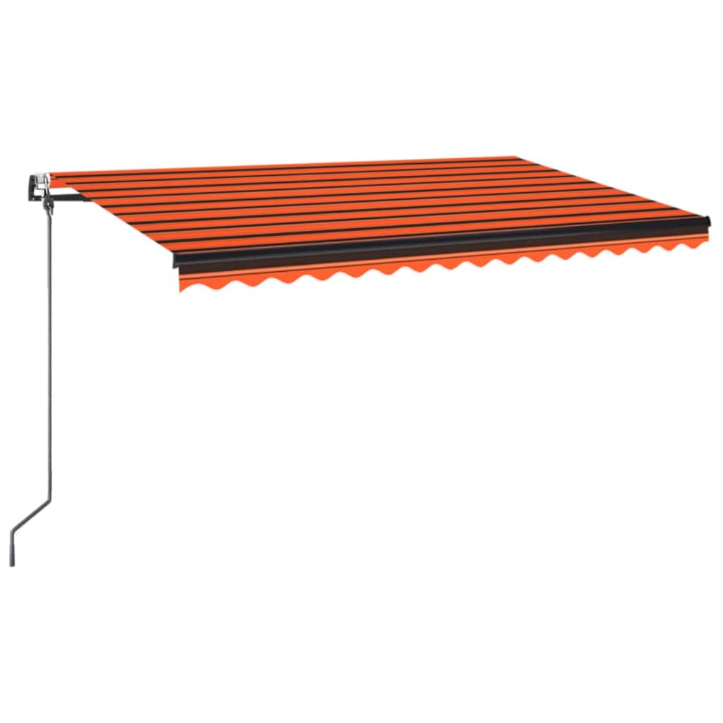 VidaXL Luifel automatisch uittrekbaar 400x350 cm oranje en bruin