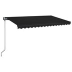 VidaXL Luifel handmatig uittrekbaar 450x350 cm antracietkleurig