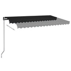VidaXL Luifel handmatig uittrekbaar 450x350 cm antracietkleurig