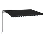 VidaXL Luifel handmatig uittrekbaar met LED 450x350 cm antracietkleur