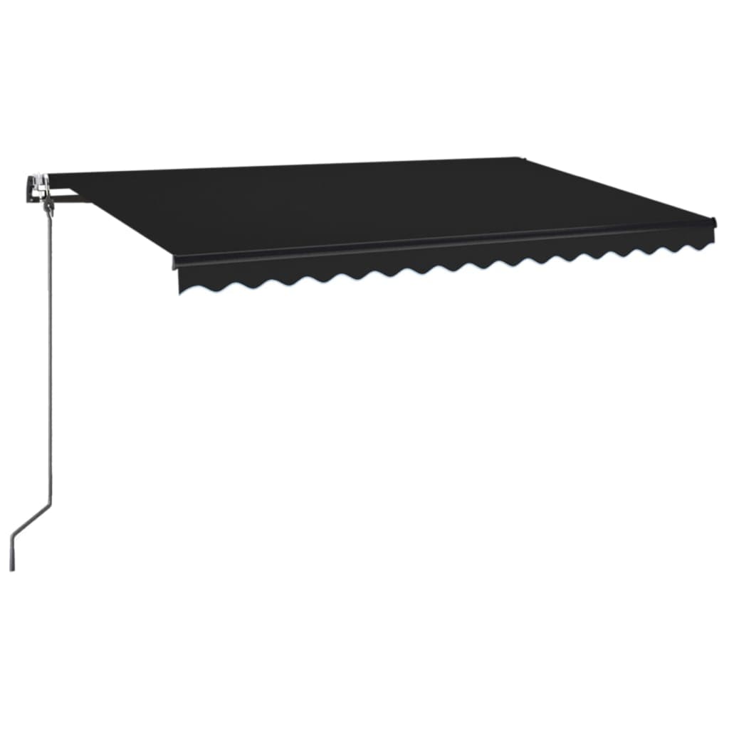 VidaXL Luifel automatisch uittrekbaar 450x350 cm antracietkleurig