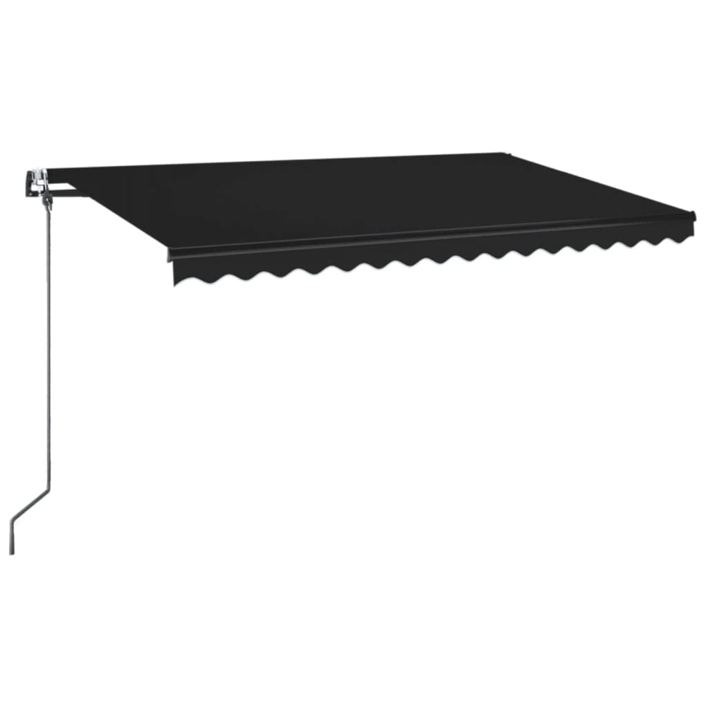 VidaXL Luifel automatisch met LED en windsensor 450x350 cm antraciet