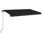 VidaXL Luifel automatisch met LED en windsensor 450x350 cm antraciet