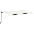 VidaXL Luifel handmatig uittrekbaar 500x350 cm crèmekleurig