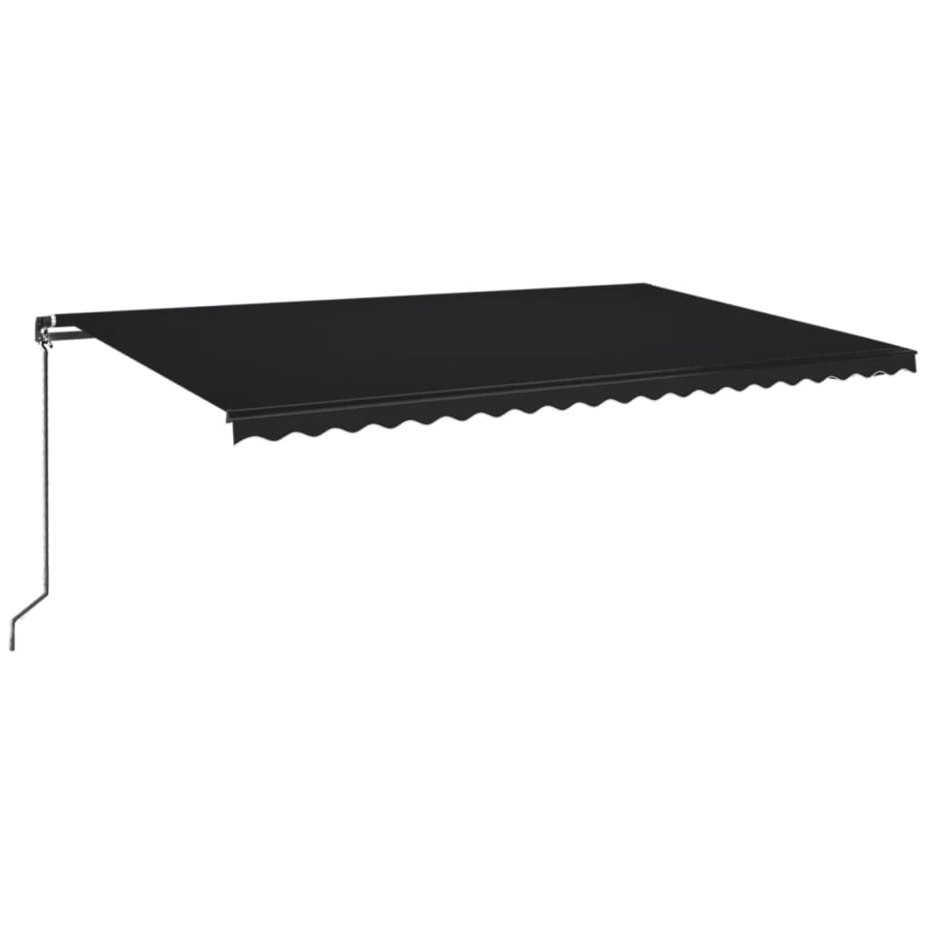VidaXL Luifel handmatig uittrekbaar 500x350 cm antracietkleurig