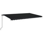 VidaXL Luifel handmatig uittrekbaar 500x350 cm antracietkleurig