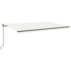 VidaXL Luifel automatisch uittrekbaar 500x350 cm crèmekleurig