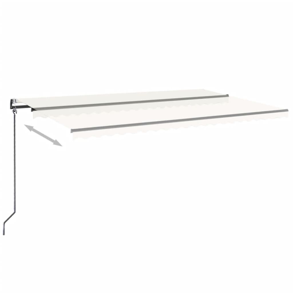 VidaXL Luifel automatisch uittrekbaar 500x350 cm crèmekleurig