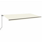 VidaXL Luifel handmatig uittrekbaar 600x350 cm crèmekleurig