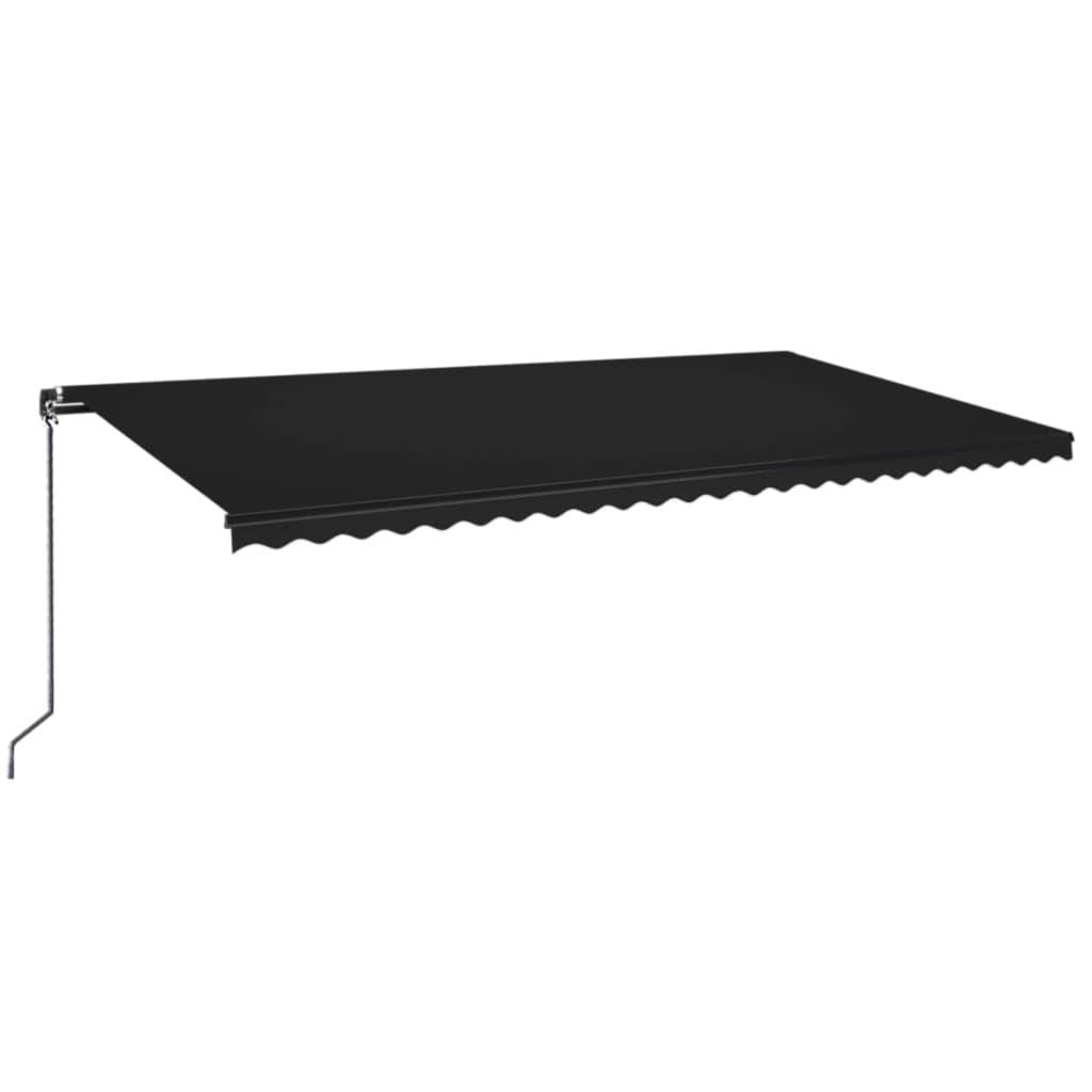 VidaXL Luifel handmatig uittrekbaar 600x350 cm antracietkleurig
