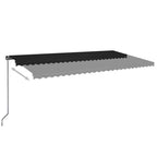 VidaXL Luifel handmatig uittrekbaar 600x350 cm antracietkleurig