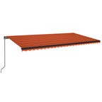 VidaXL Luifel handmatig uittrekbaar 600x350 cm oranje en bruin