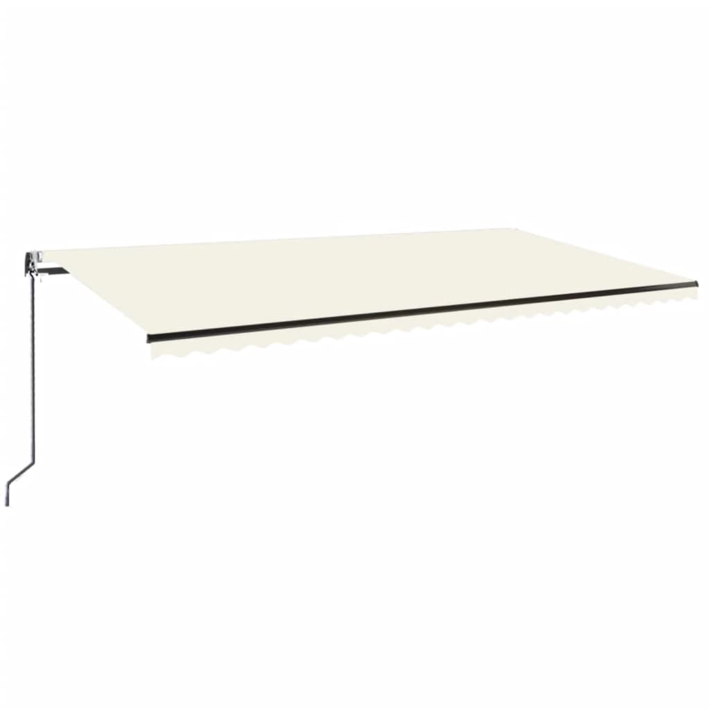 VidaXL Luifel automatisch uittrekbaar 600x350 cm crèmekleurig