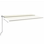 VidaXL Luifel automatisch uittrekbaar 600x350 cm crèmekleurig