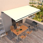 VidaXL Luifel automatisch uittrekbaar 600x350 cm crèmekleurig