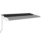 VidaXL Luifel automatisch uittrekbaar 600x350 cm antracietkleurig